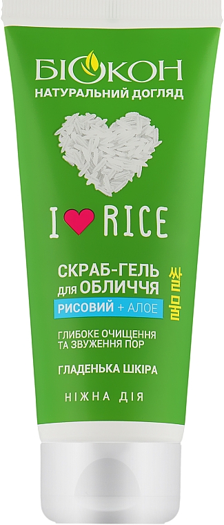 Скраб-гель для обличчя "I Love Rice" - Біокон — фото N1
