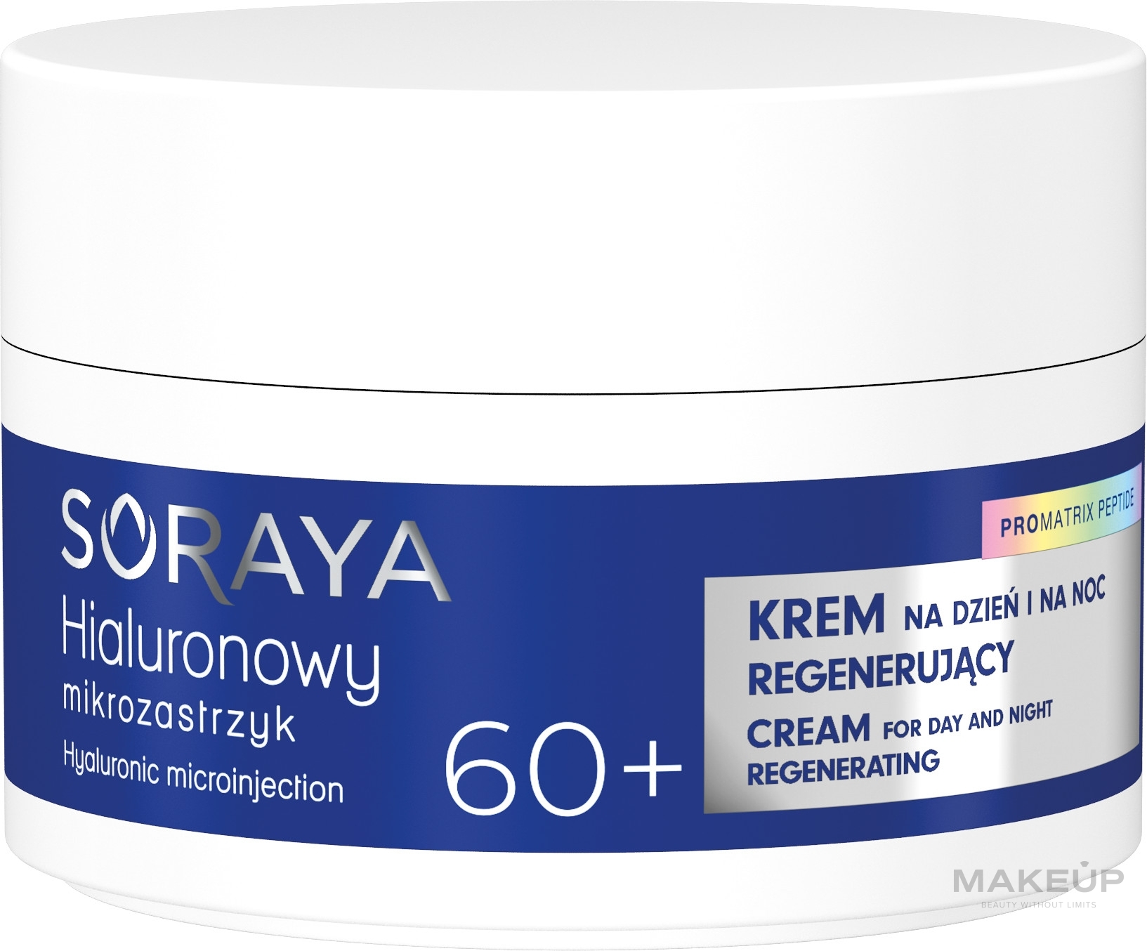 Регенерувальний крем для обличчя 60+ - Soraya Hyaluronic Microinjection Pro Matrix Peptide Regenerating Cream — фото 50ml