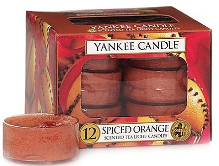 Чайные свечи "Пряный апельсин" - Yankee Candle Scented Tea Light Candles Spiced Orange — фото N1