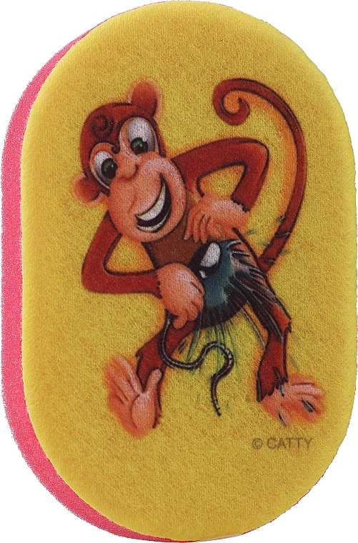 Губка банная детская "Зверюшки", обезьянка - LULA — фото N1