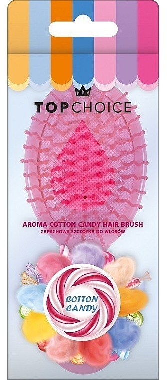 Щетка для волос "Aroma Cotton Candy" 64401, малиновая - Top Choice Hair Brush — фото N1