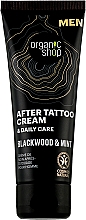 Крем для тіла після татуювання "Blackwood and Mint" - Organic Shop Men After Tattoo Cream — фото N1