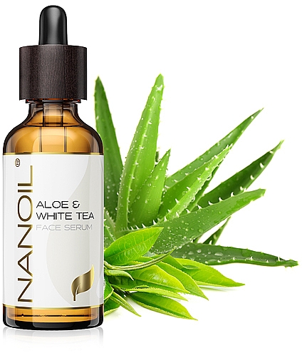 Сыворотка для лица с белым чаем для всех типов кожи - Nanoil Aloe & White Tea Face Serum — фото N6