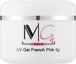 Гель камуфлирующий для наращивания - MG Nails UV Gel Cover Pink — фото N1