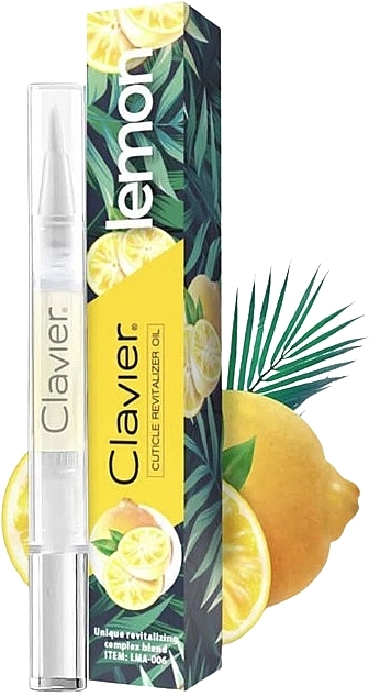 Відновлювальна олія для кутикули в олівці "Лимон" - Clavier Lemon Cuticule Revitalizer Oil — фото N1