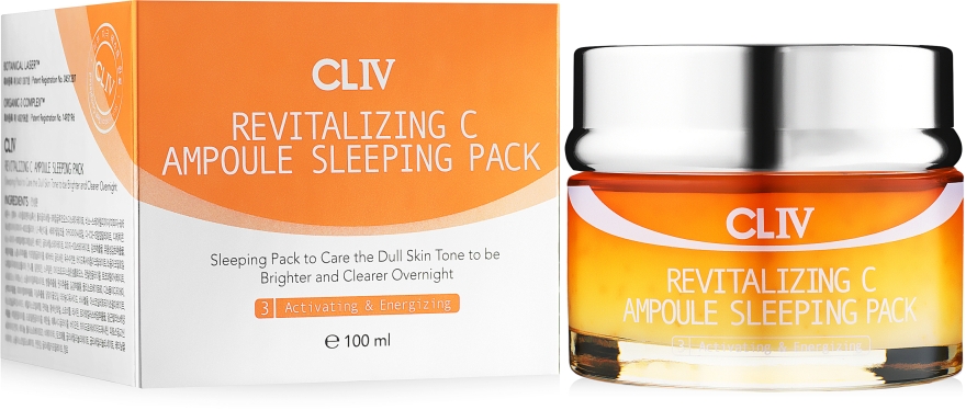 Ночная витаминизирующая маска с витамином С для сияния кожи лица - Revitalizing C Ampoule Sleeping Pack — фото N1