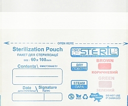 Парфумерія, косметика Крафт-пакети для стерилізації з індикатором, 60х100 мм, білі - ProSteril