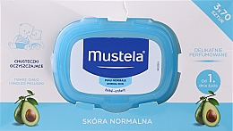 Духи, Парфюмерия, косметика Набор - Mustela Bebe Cleansing Wipes Normal Skin (3x70)