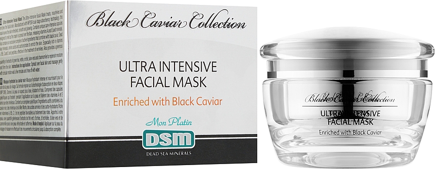 Увлажняющая маска на основе черной икры - Mon Platin DSM Black Caviar Ultra Intensive Facial Mask — фото N2