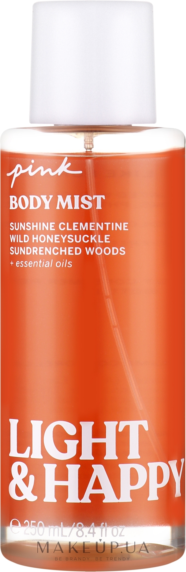 Парфюмированный спрей для тела - Victoria`s Secret Pink Light & Happy Sunshine Clementine Wild Honeysuckle Sundrenched Woods — фото 250ml