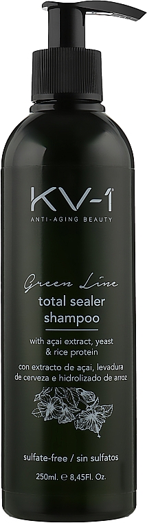 Защитный шампунь для восстановления и блеска окрашенных волос - KV-1 Green Line Total Sealer Shampoo  — фото N1