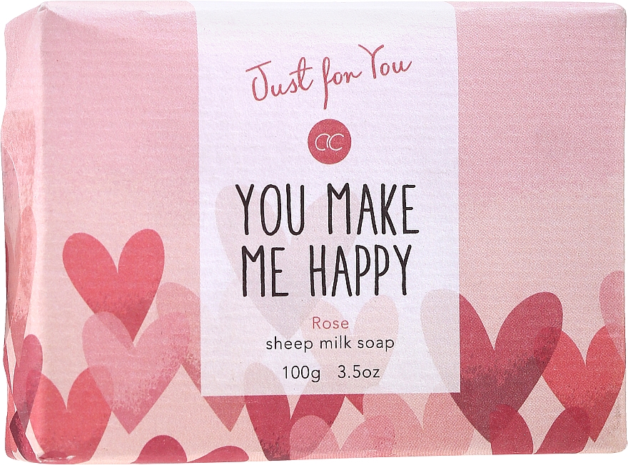 Мило з овечим молоком і ароматом троянди - Accentra Just For You You Make Me Happy Rose Sheep Milk Soap — фото N1