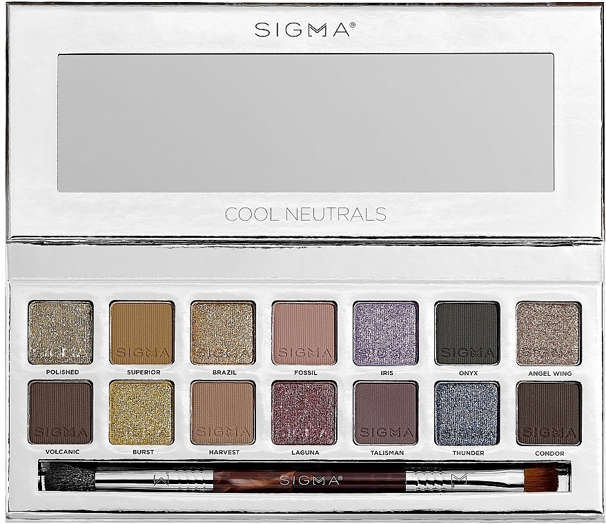 Палетка тіней для очей - Sigma Beauty Cool Neutrals Eyeshadow Palette — фото N1