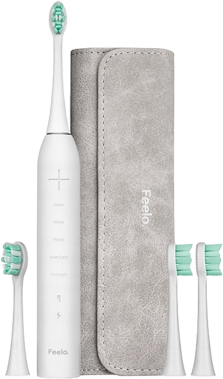 Електрична зубна щітка, біла - Feelo Pro Sonic Toothbrush Premium Set — фото N2