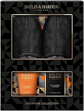 Набор - Baylis & Harding Black Pepper & Ginseng Luxury Slipper Gift Set (sh/gel/140ml + soap/100g + slippers/2pcs) — фото N1