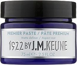 Паста для укладки мужских волос "Премьер" - Keune 1922 Premier Paste Distilled For Men — фото N1