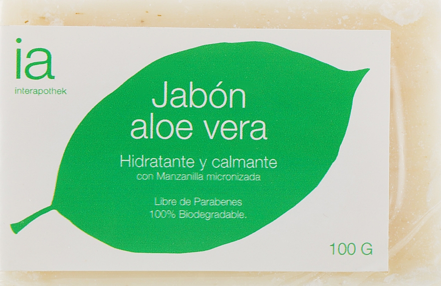 Натуральное увлажняющее мыло для лица и тела с экстрактом Алоэ Вера - Interapothek Hidratante y Calmante Jabon Aloe Vera — фото N1