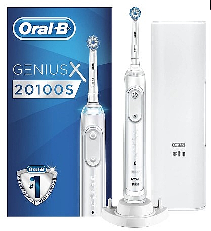 Электрическая зубная щетка, белая - Oral-B Genius X 20100S White — фото N1