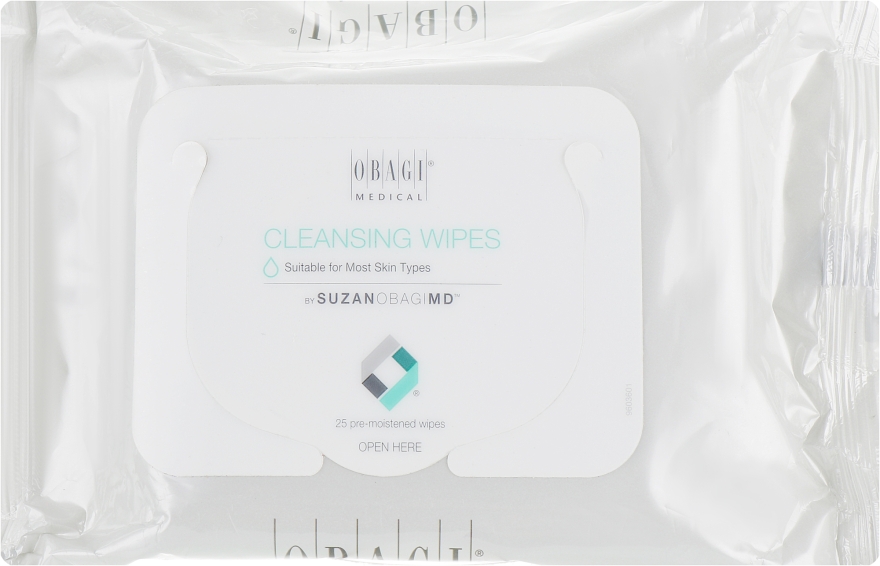 Очищувальні серветки для обличчя - Obagi Medical Suzanogimd Cleansing Wipes