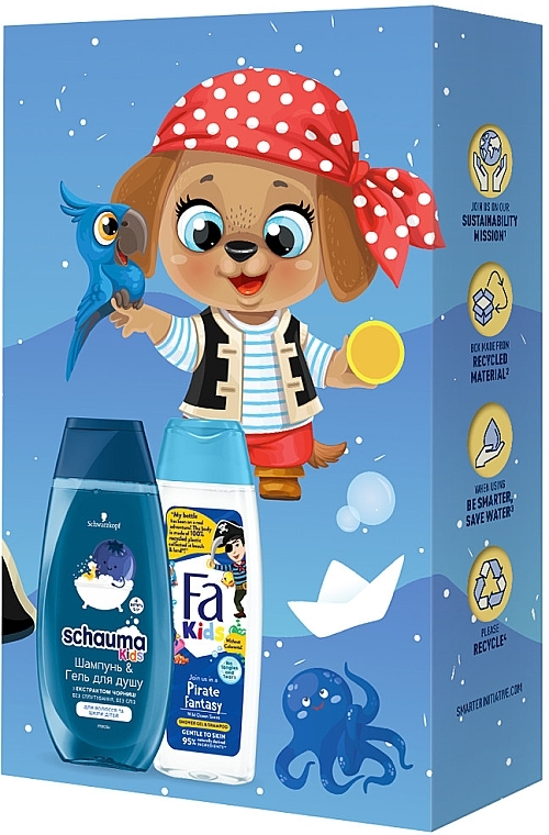 УЦІНКА Набір "Kids Boy" - Fa & Schauma Kids (shm/balm/250ml + sh/gel/250ml) * — фото N4