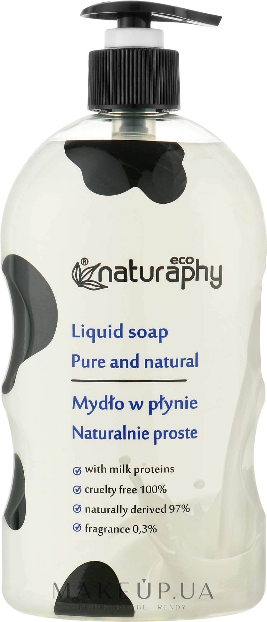 Рідке мило для рук з протеїнами молока - Bluxcosmetics Natural Eco Liquid Soap With Milk Proteins — фото 650ml