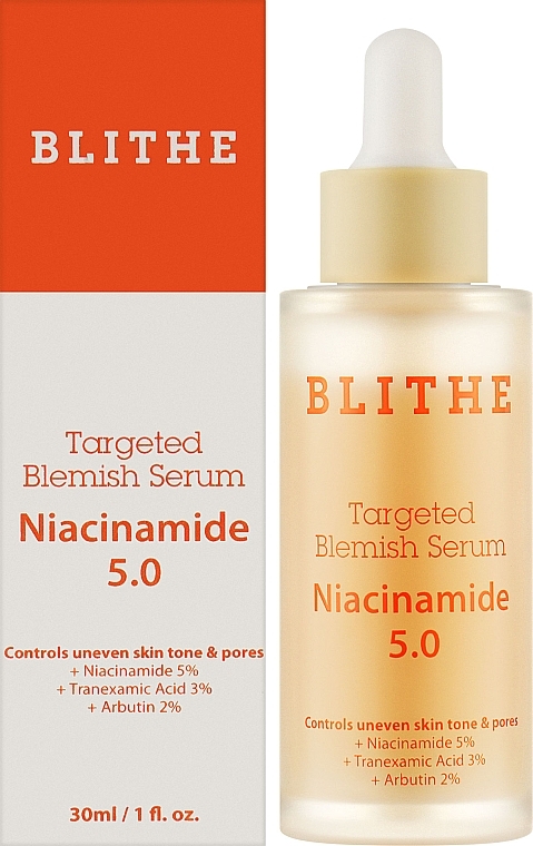 Осветляющая сыворотка для лица - Blithe Targeted Blemish Serum Niacinamide 5.0 — фото N2