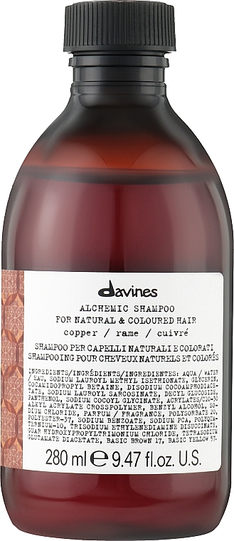 Шампунь для натуральных и окрашенных волос (медь) - Davines Alchemic Shampoo — фото N1