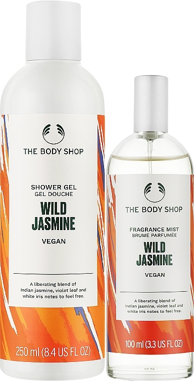 Набор - The Body Shop Wonderful & Wild Wild Jasmine Treats Christmas Gift Set (sh/gel/250ml + mist/100ml) — фото N2
