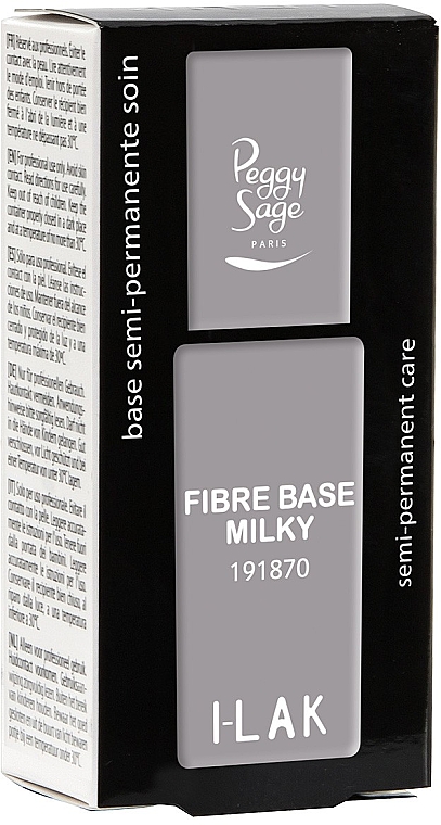 База для нігтів із нейлоновими волокнами - Peggy Sage Fibre Base Milky I-Lak — фото N2