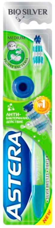 Зубна щітка середньої жорсткості - Astera Bioactive Silver Medium — фото N1