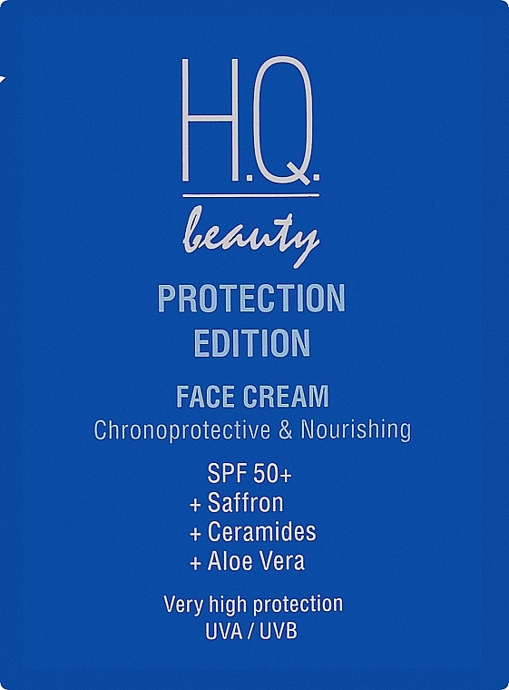 Крем для лица SPF50+ "Хронозащита и питание" - H.Q.Beauty Protection Edition Face Cream (пробник)