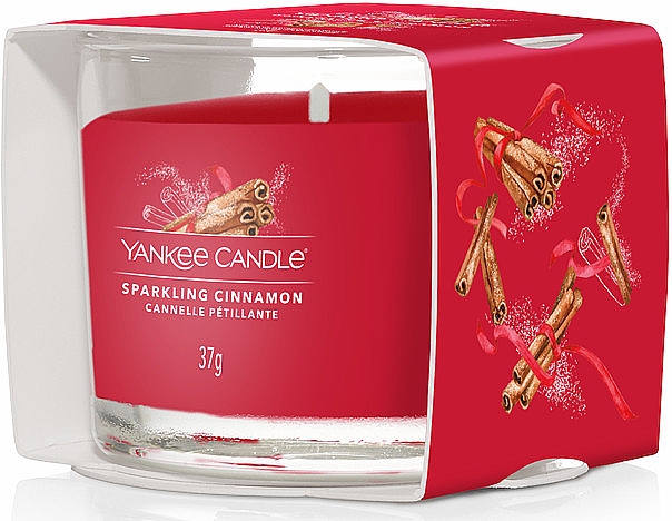 Ароматическая мини-свеча в стакане - Yankee Candle Sparkling Cinnamon Filled Votive — фото N2