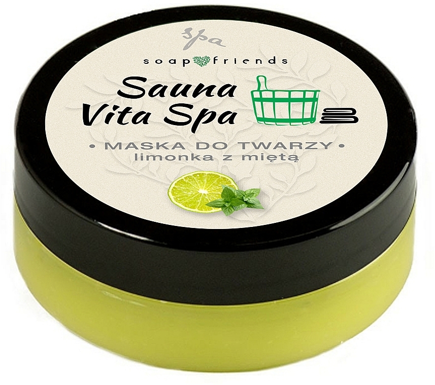 Маска для лица "Лайм и мята" - Soap&Friends Sauna Vita Spa — фото N1