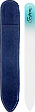 Пилочка хрустальная в чехле из кожи 99-1252, 125мм, синяя - SPL — фото N2