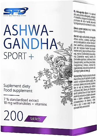 Пищевая добавка "Ashwagandha Sport+" - SFD Nutrition Suplement Diety  — фото N2