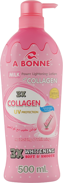 Лосьон для тела с коллагеном и молочными протеинами - A Bonne Milk Power Lightening Lotion Collagen — фото N3