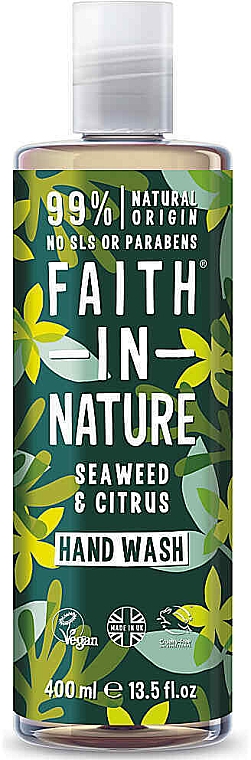 Жидкое мыло "Морские водоросли и цитрус" - Faith In Nature Seaweed & Citrus Hand Wash — фото N1