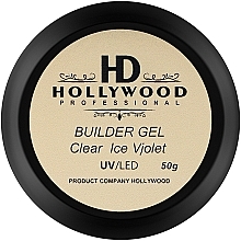 Гель конструирующий - HD Hollywood Builder Gel Clear Ice Violet — фото N3