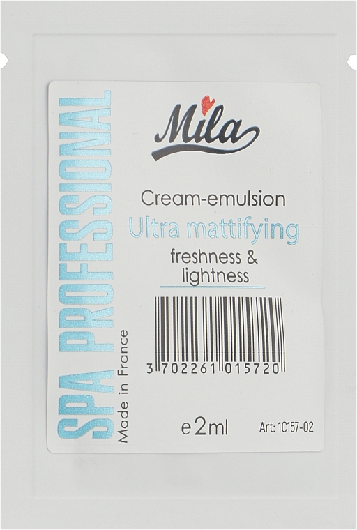 Ультра-матирующая крем-эмульсия для лица - Mila Cream-emulsion Ultra Mattifying (пробник) — фото N1