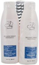 Духи, Парфюмерия, косметика Набор "Объем и увлажнение" - Jerden Proff Hair Care (shm/300ml + cond/300ml + brush)