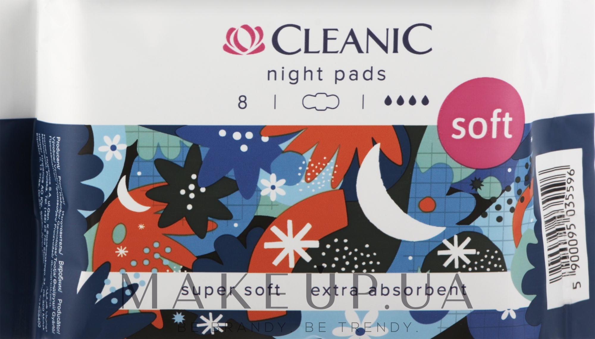 Прокладки ночные, 8 шт - Cleanic Soft Night Pads — фото 8шт