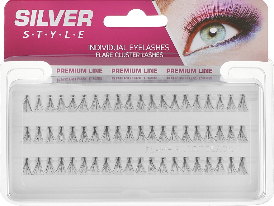 Вії пучкові, 8 мм, МН 241 - Silver Style Premium Line Individual Eyelashes