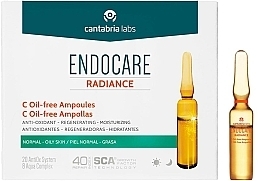 Ампули з вітаміном С для нормальної та жирної шкіри обличчя - Cantabria Labs Endocare C Oil Free Ampoules — фото N1