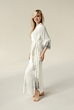 Комплект жіночий "Евіта", халат + сорочка, білий - German Volf — фото N1
