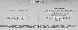 Paco Rabanne Invictus - Набір (edt/100ml + edt/20ml) — фото N3