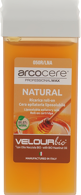 Воск в кассете "Натуральный" - Arcocere Velour Bio Wax Natural — фото N1