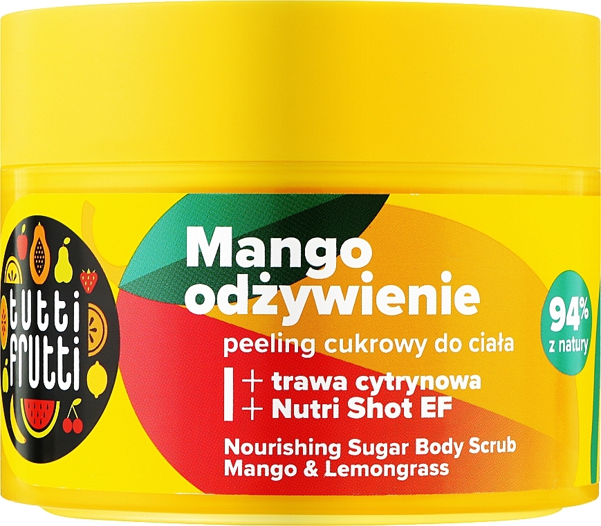 Пилинг сахарный для тела "Манго и лемонграсс" - Farmona Tutti Frutti Mango & Lemongrass Sugar Scrub — фото N1