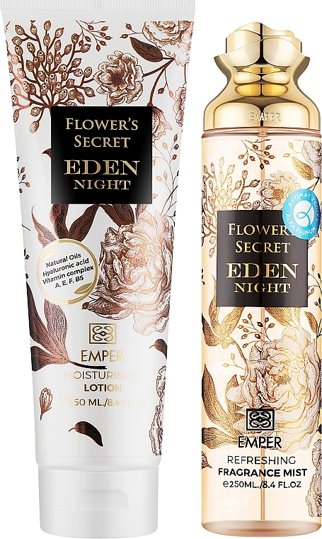 Набор - Emper Flower'S Secret Eden Night (b/mist/250ml + b/lot/250ml) — фото N2