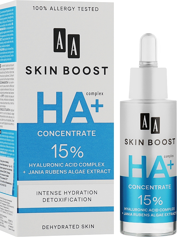 Зволожувальний концентрат для обличчя - AA Cosmetics Skin Boost HA+ Concentrate — фото N2