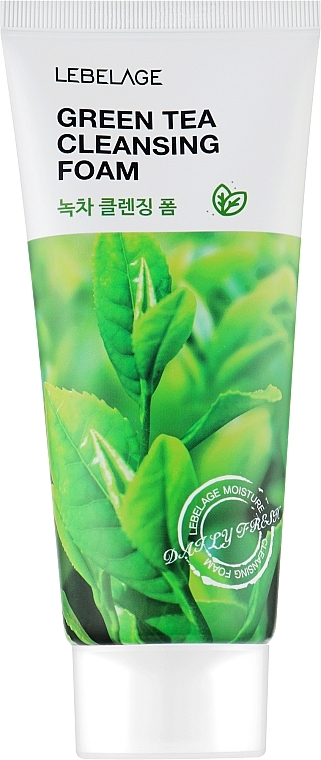 Очищувальна пінка для обличчя із зеленим чаєм - Lebelage Green Tea Cleansing Foam — фото N1